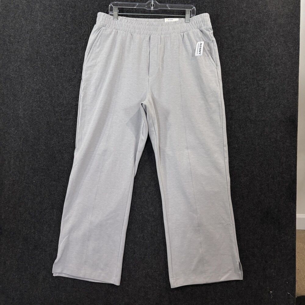 Old Navy Dynamic Fleece Wide Leg Pants Women's XL Gray High Rise Sweatpants